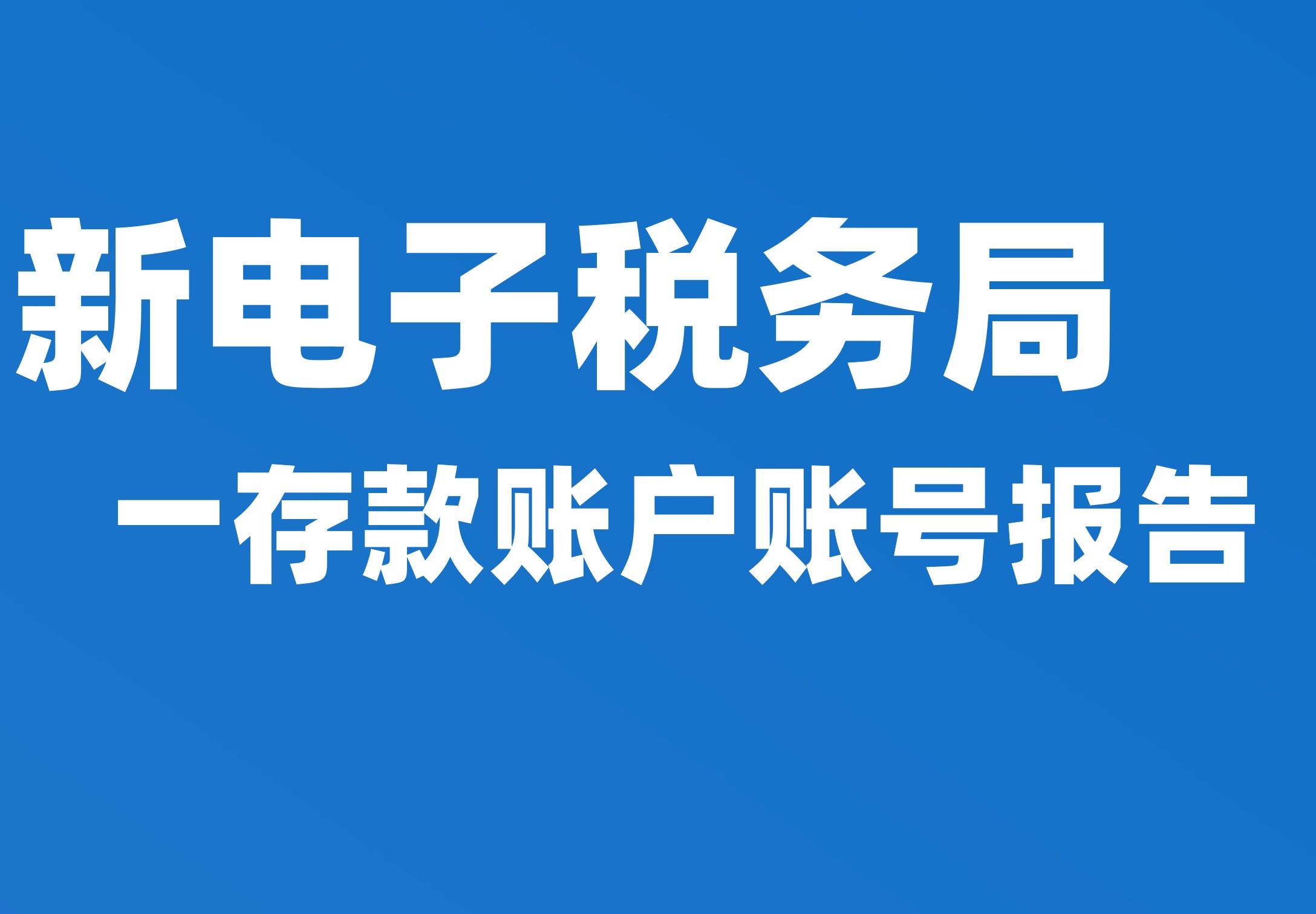 存款账户账号报告
